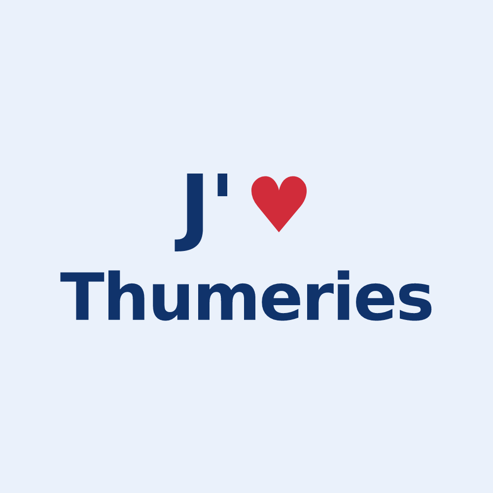 Sticker personnalisé Thumeries — design « J'aime Thumeries » imprimé sur le sticker