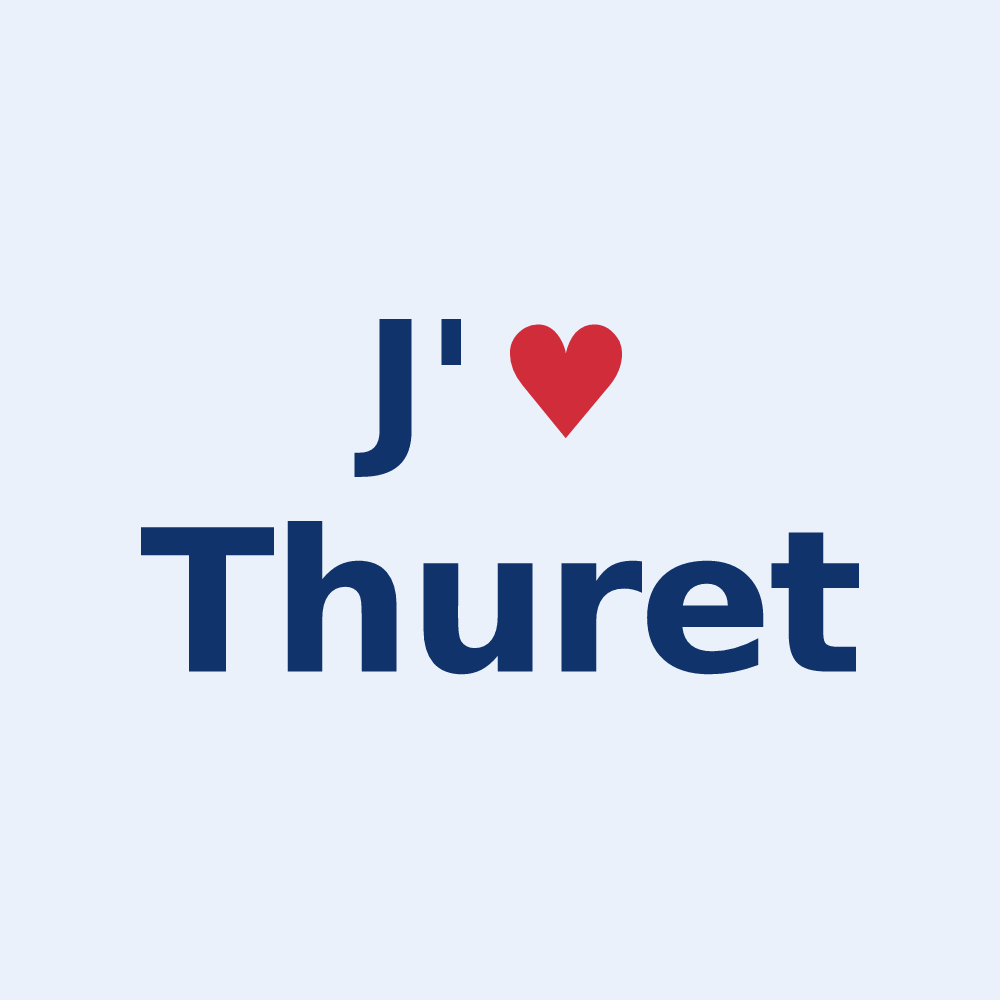 Sticker personnalisé Thuret — design J'aime Thuret