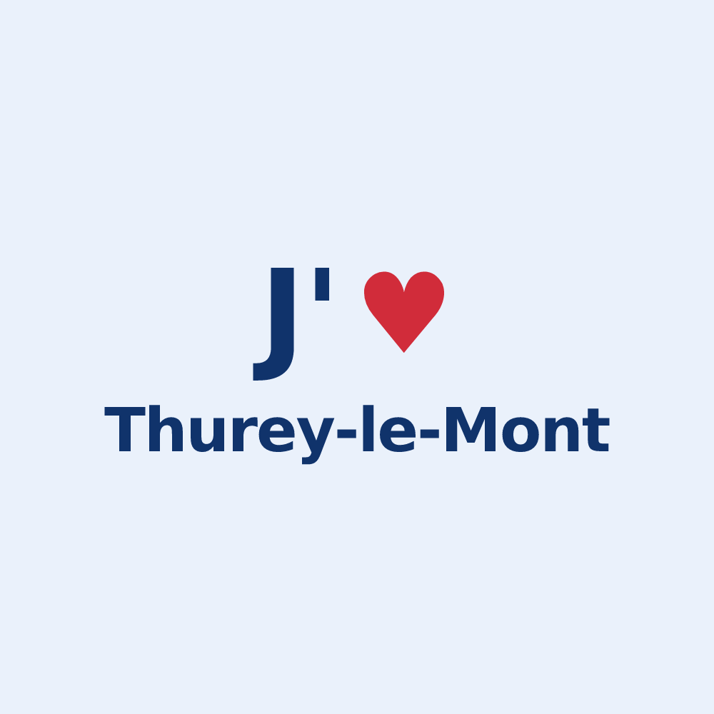Sticker personnalisé Thurey-le-Mont — design J'aime Thurey-le-Mont