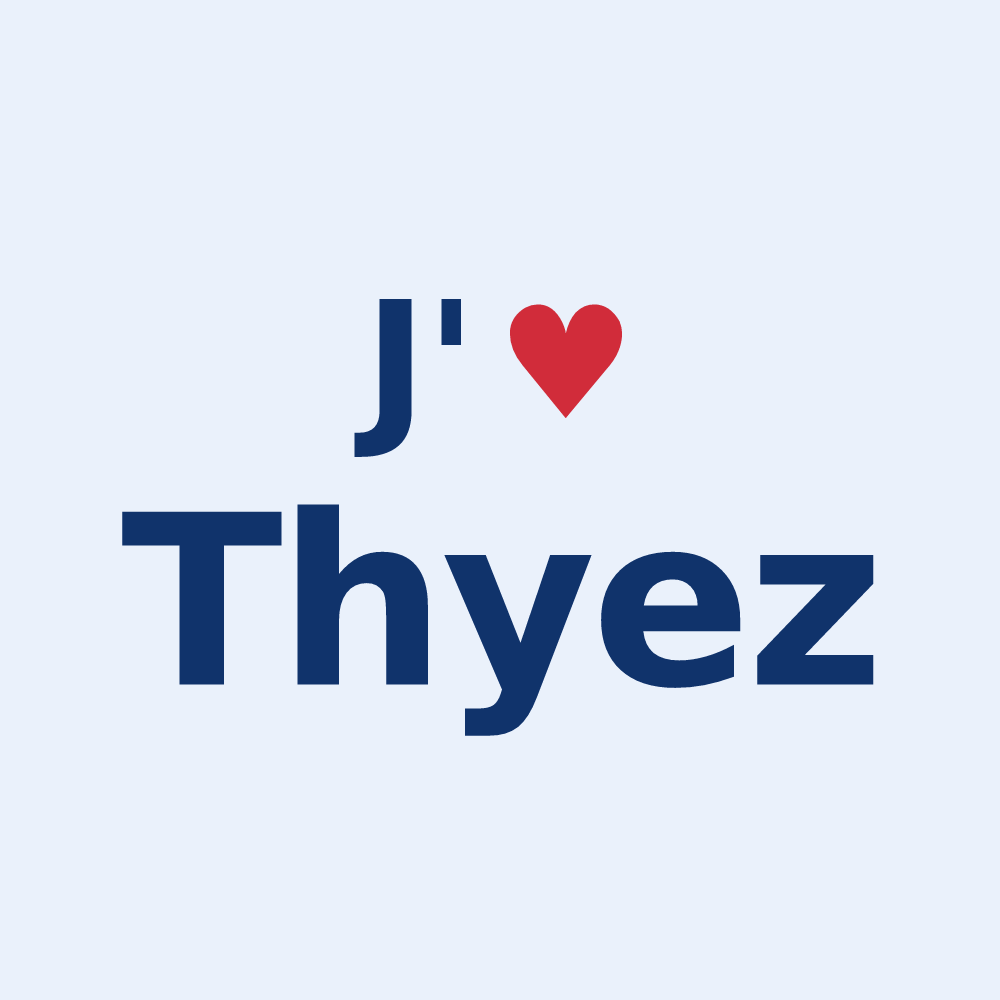 Sticker personnalisé Thyez — design J'aime Thyez