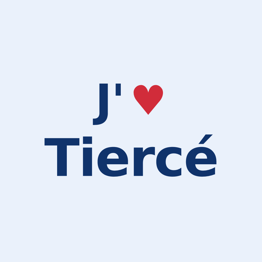 Sticker personnalisé Tiercé — design J'aime Tiercé