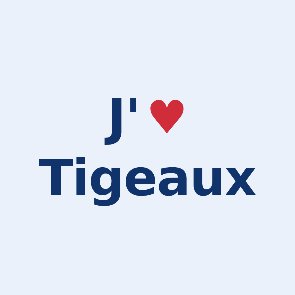 Sticker personnalisé Tigeaux — design J'aime Tigeaux