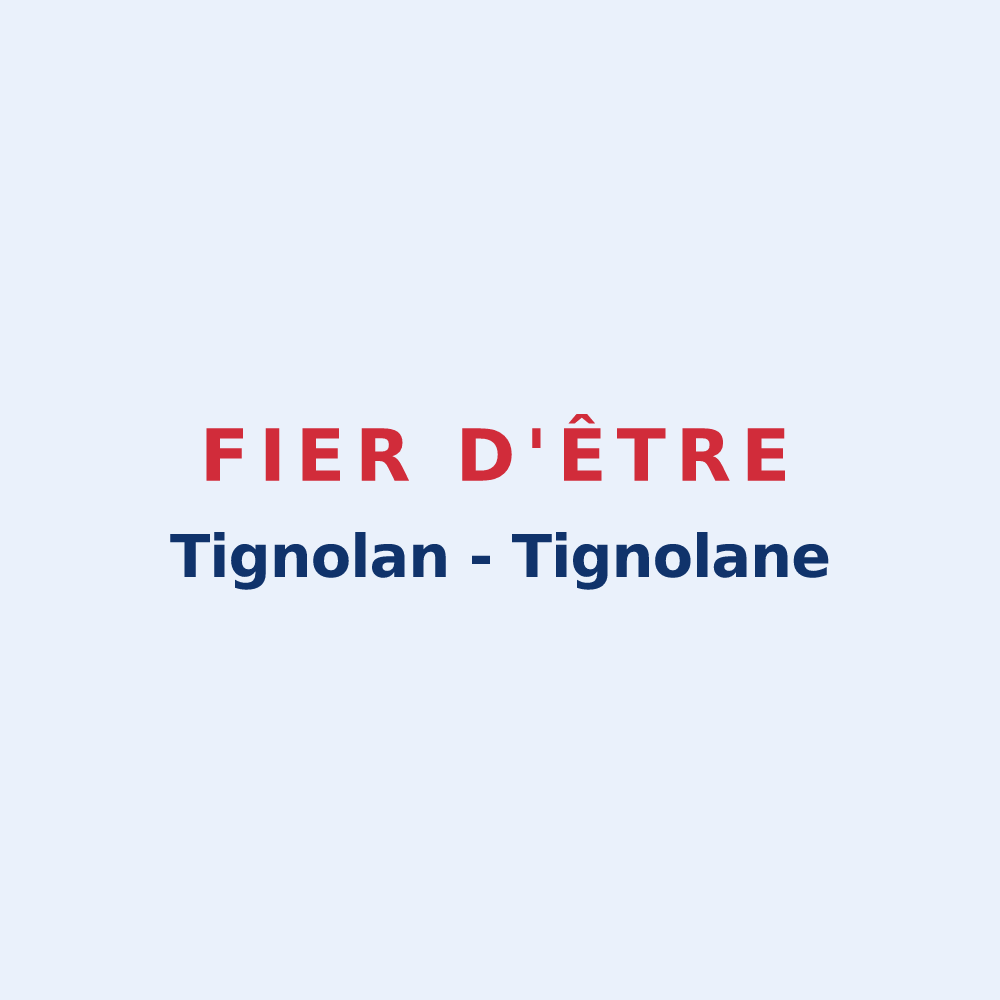 Sticker « Fier d'être Tignolan - Tignolane » — design pour Tignieu-Jameyzieu