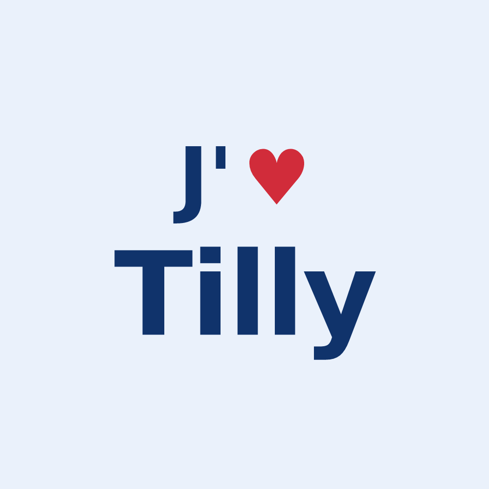 Sticker personnalisé Tilly — design J'aime Tilly