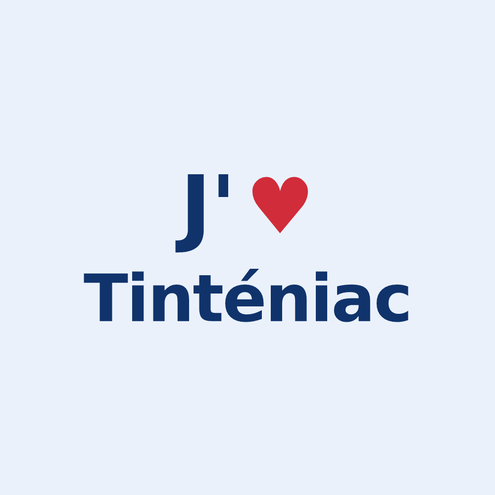 Sticker personnalisé Tinténiac — design J'aime Tinténiac