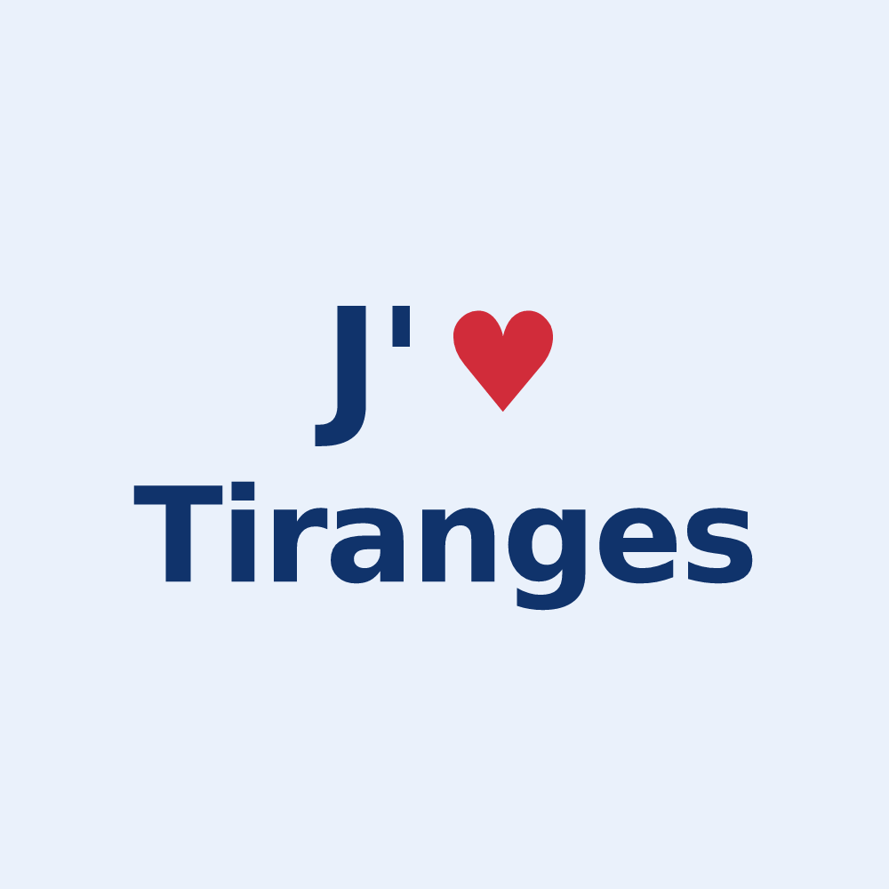 Sticker personnalisé Tiranges — design J'aime Tiranges