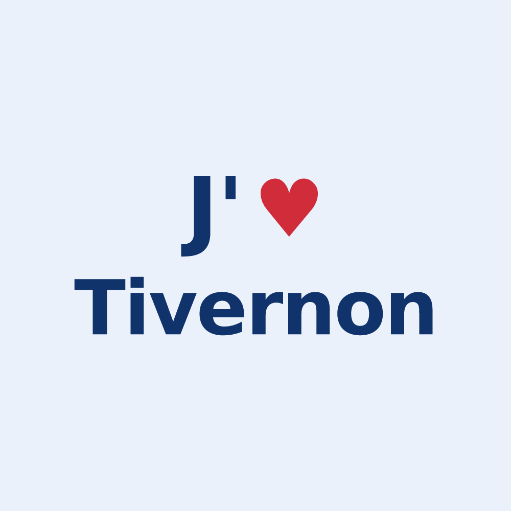Sticker personnalisé Tivernon — design J'aime Tivernon