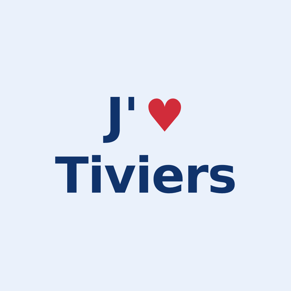Sticker personnalisé Tiviers — design J'aime Tiviers