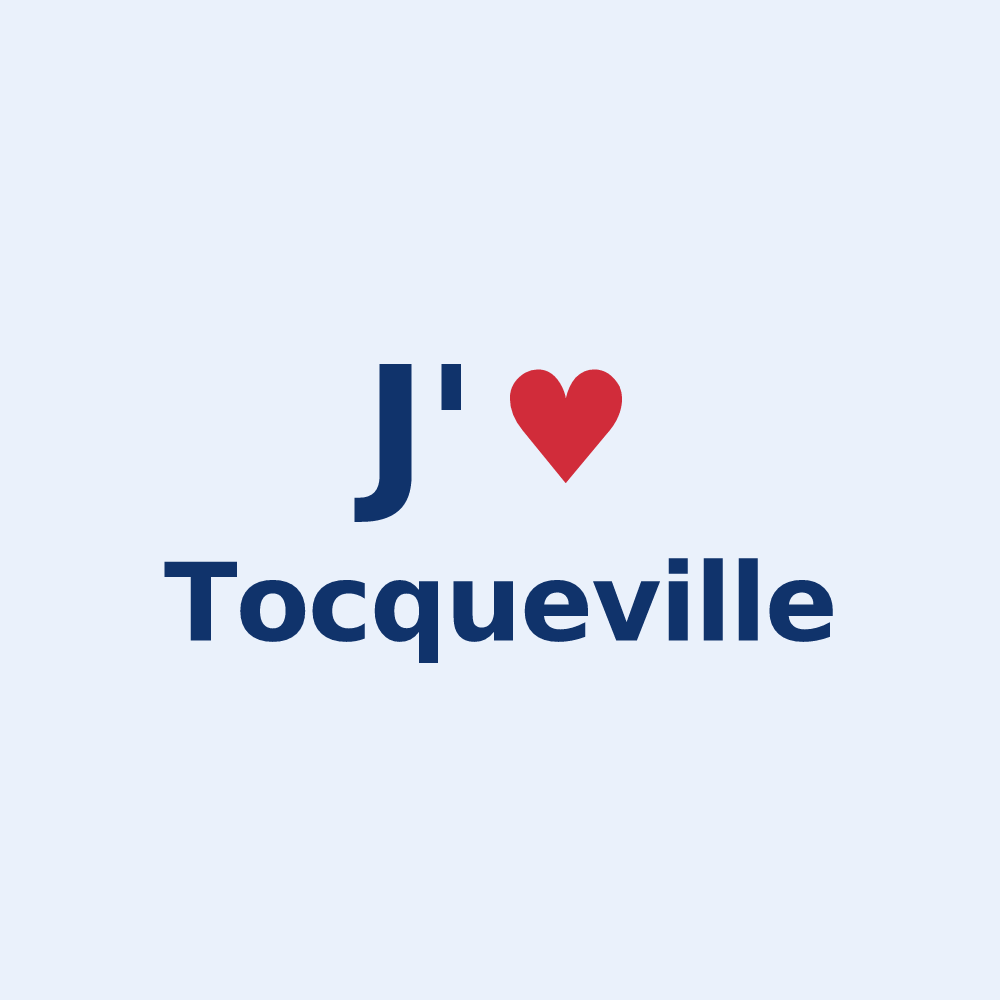 Sticker personnalisé Tocqueville — design J'aime Tocqueville