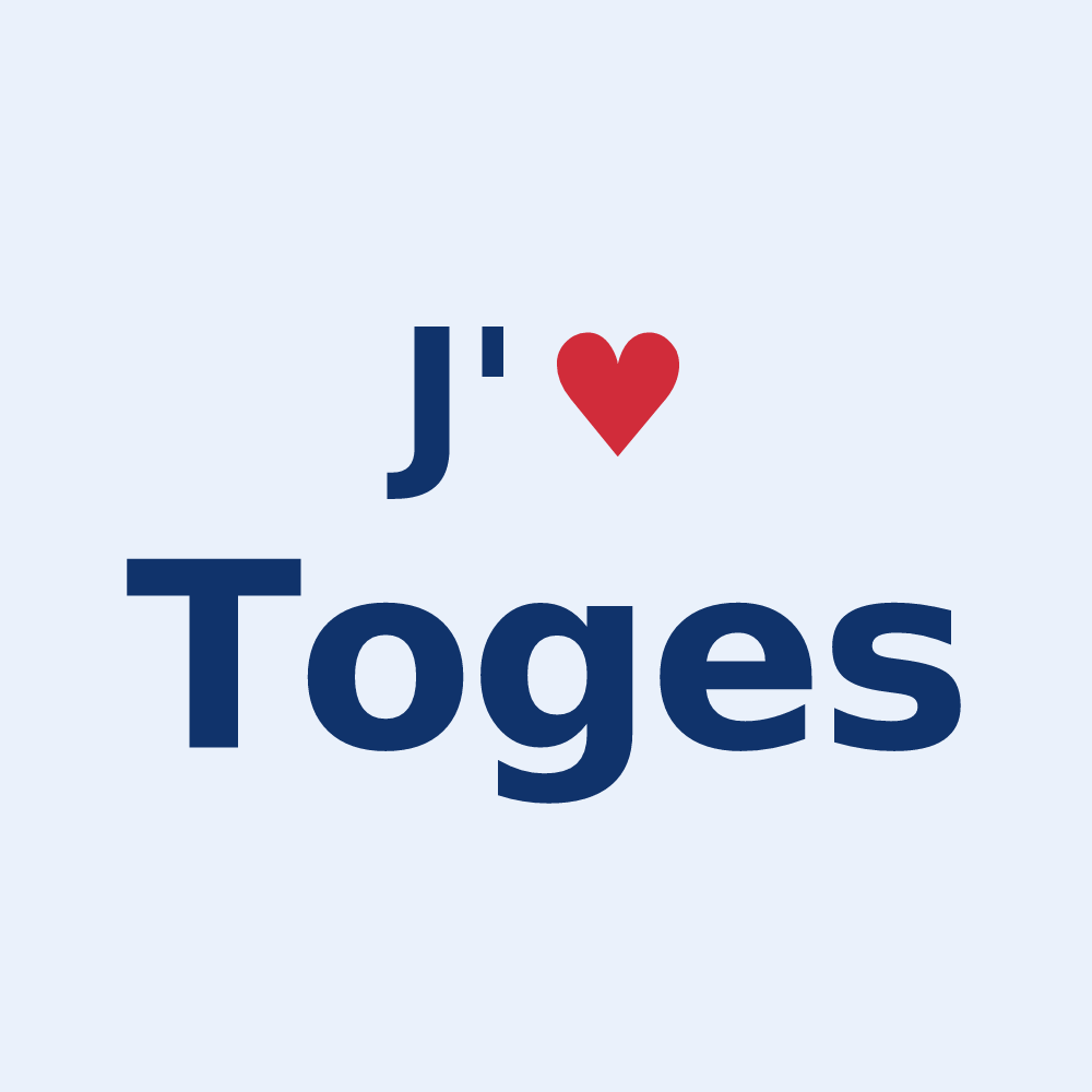 Sticker personnalisé Toges — design J'aime Toges