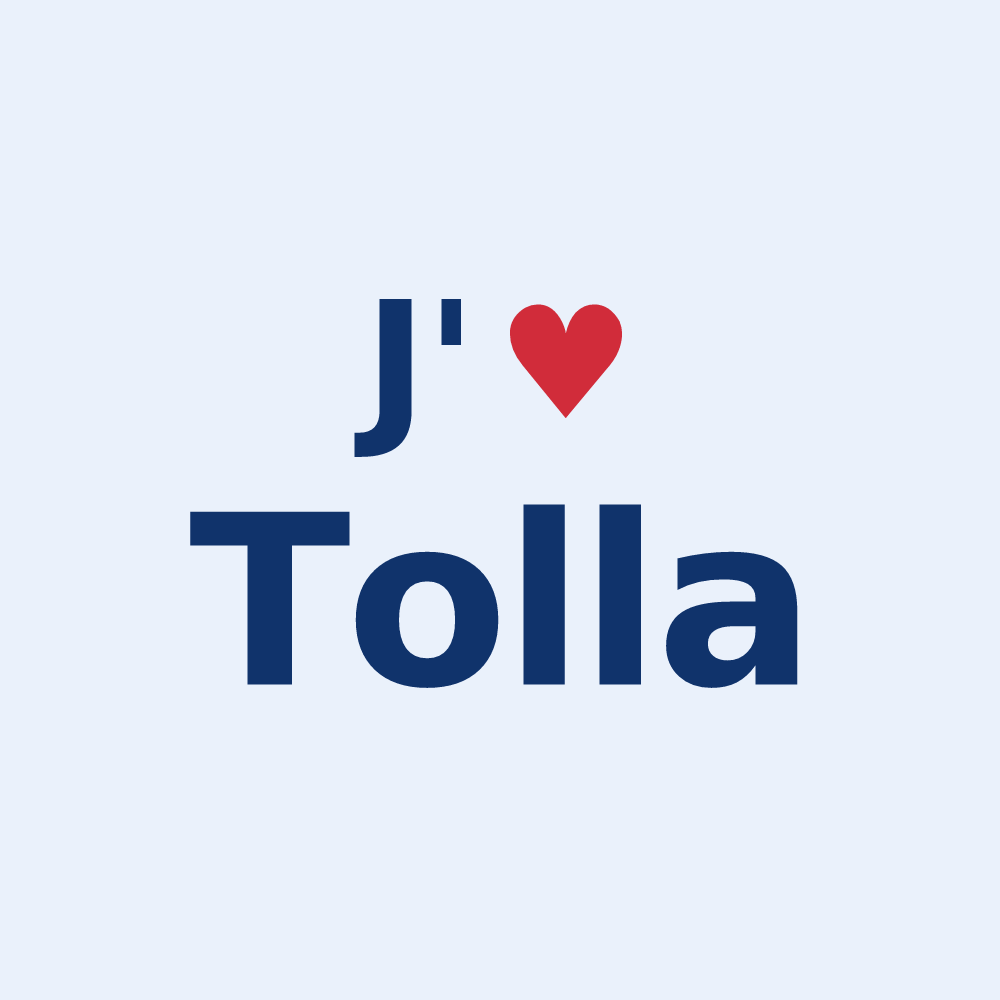 Sticker personnalisé Tolla — design J'aime Tolla