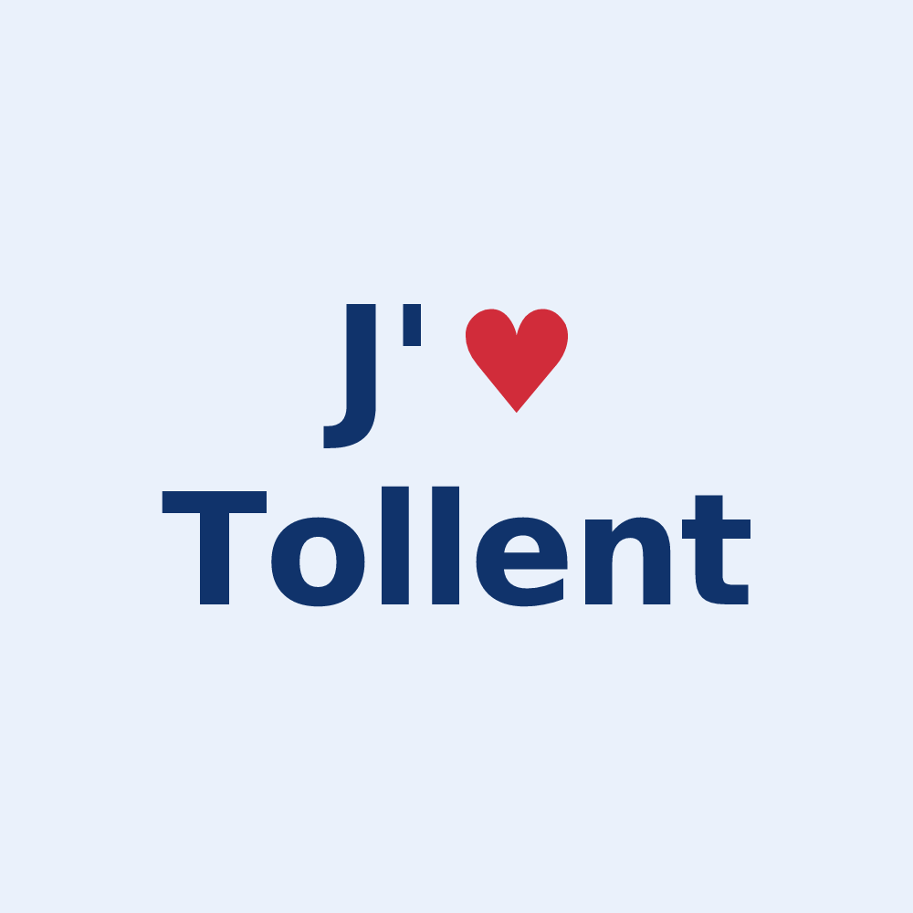 Sticker personnalisé Tollent — design J'aime Tollent