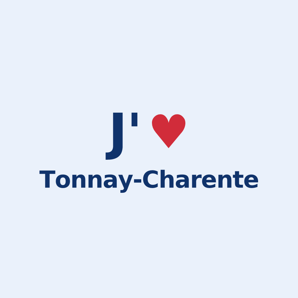 Sticker personnalisé Tonnay-Charente — design J'aime Tonnay-Charente