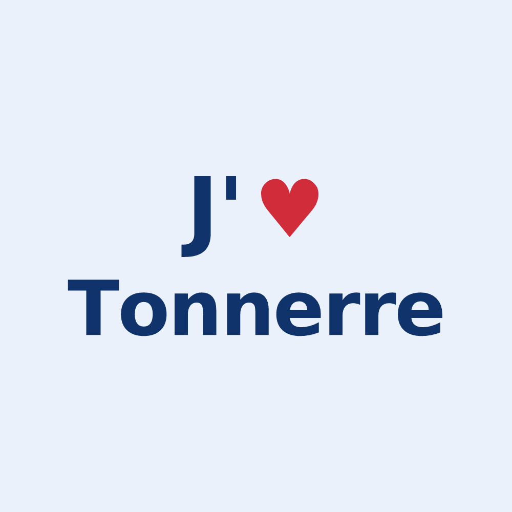 Sticker personnalisé Tonnerre — design J'aime Tonnerre
