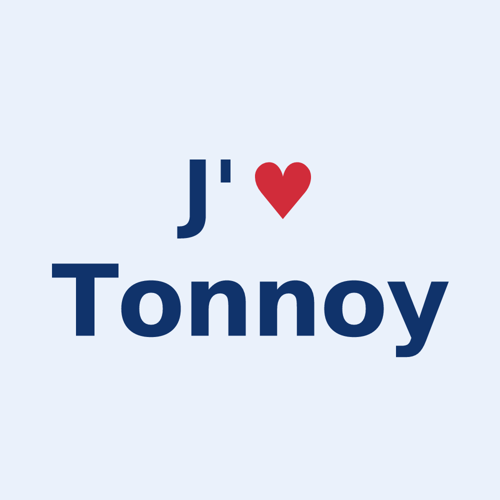 Sticker personnalisé Tonnoy — design J'aime Tonnoy