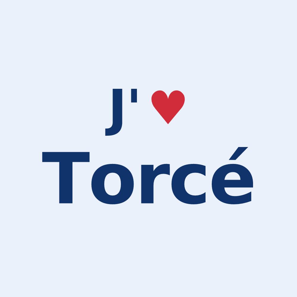 Sticker personnalisé Torcé — design J'aime Torcé