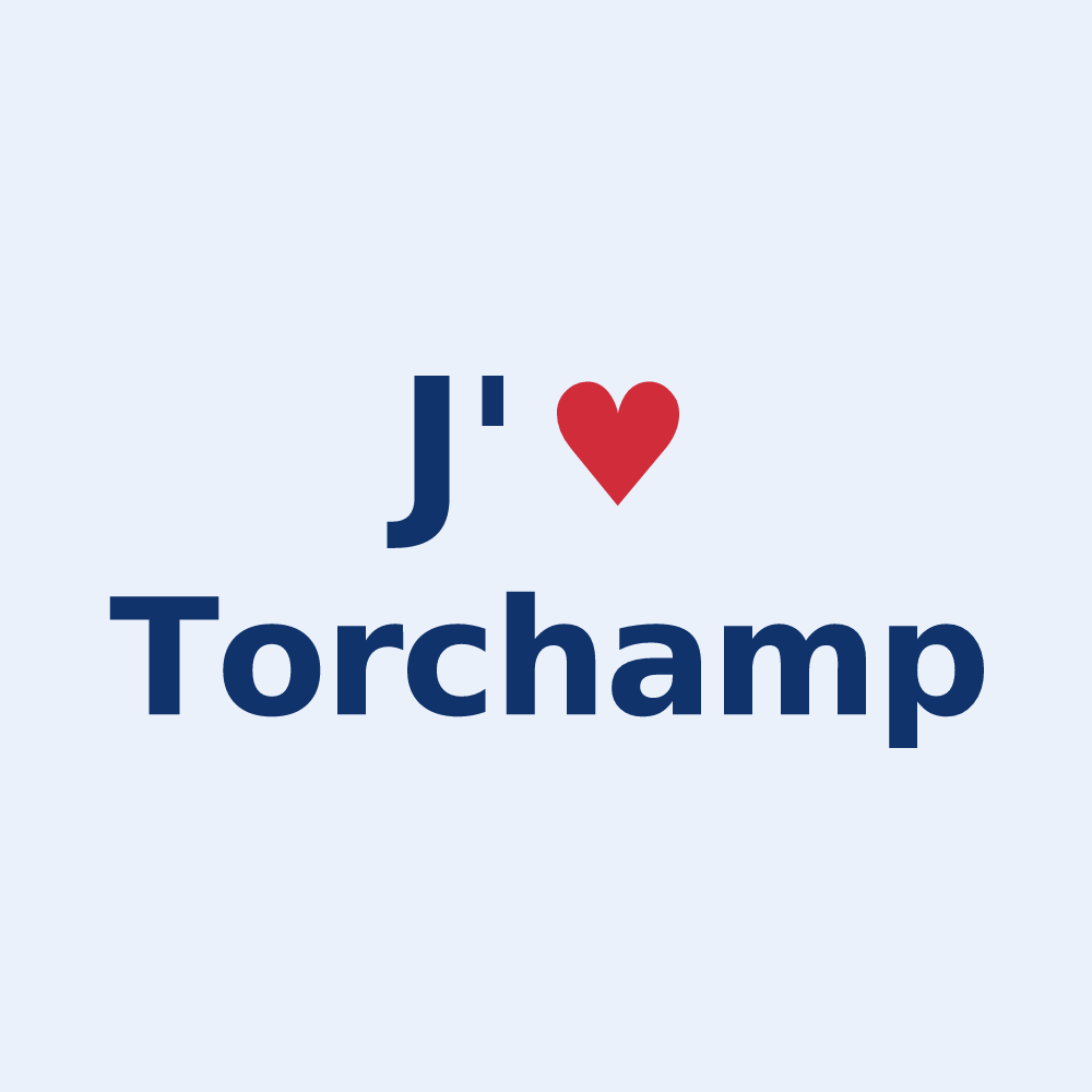 Sticker personnalisé Torchamp — design J'aime Torchamp