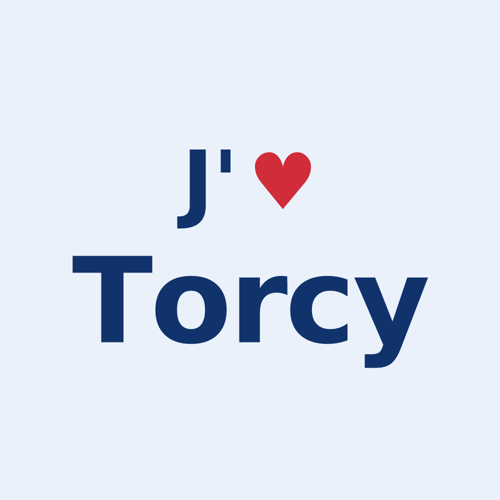 Sticker personnalisé Torcy — design J'aime Torcy