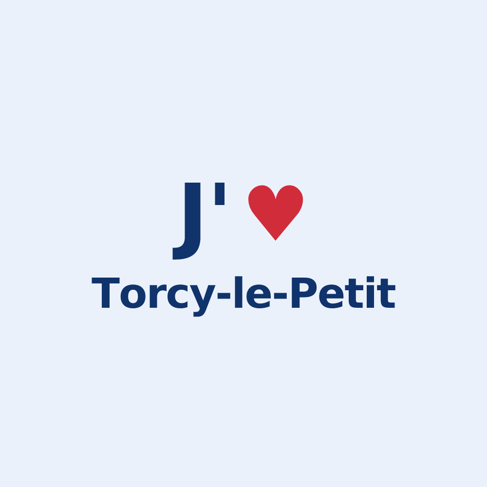 Sticker personnalisé Torcy-le-Petit — design J'aime Torcy-le-Petit