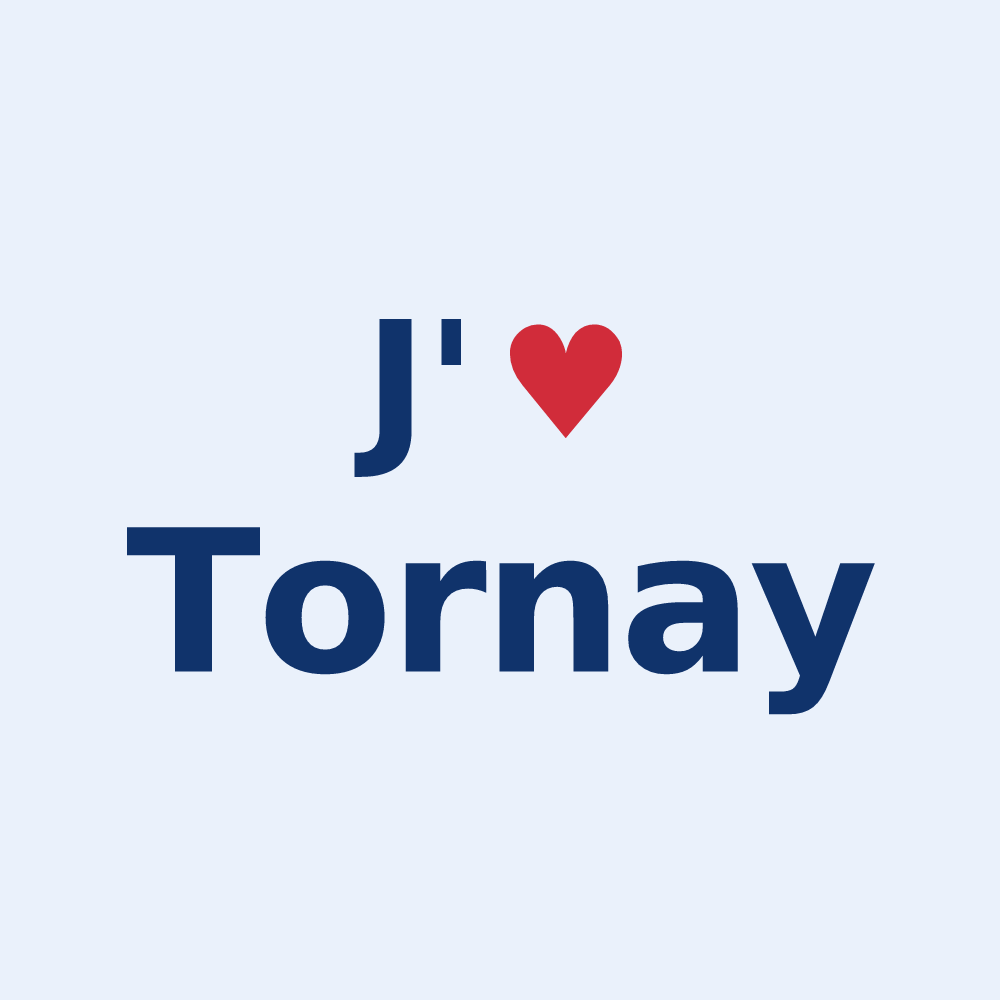 Sticker personnalisé Tornay — design « J'aime Tornay » imprimé sur le sticker