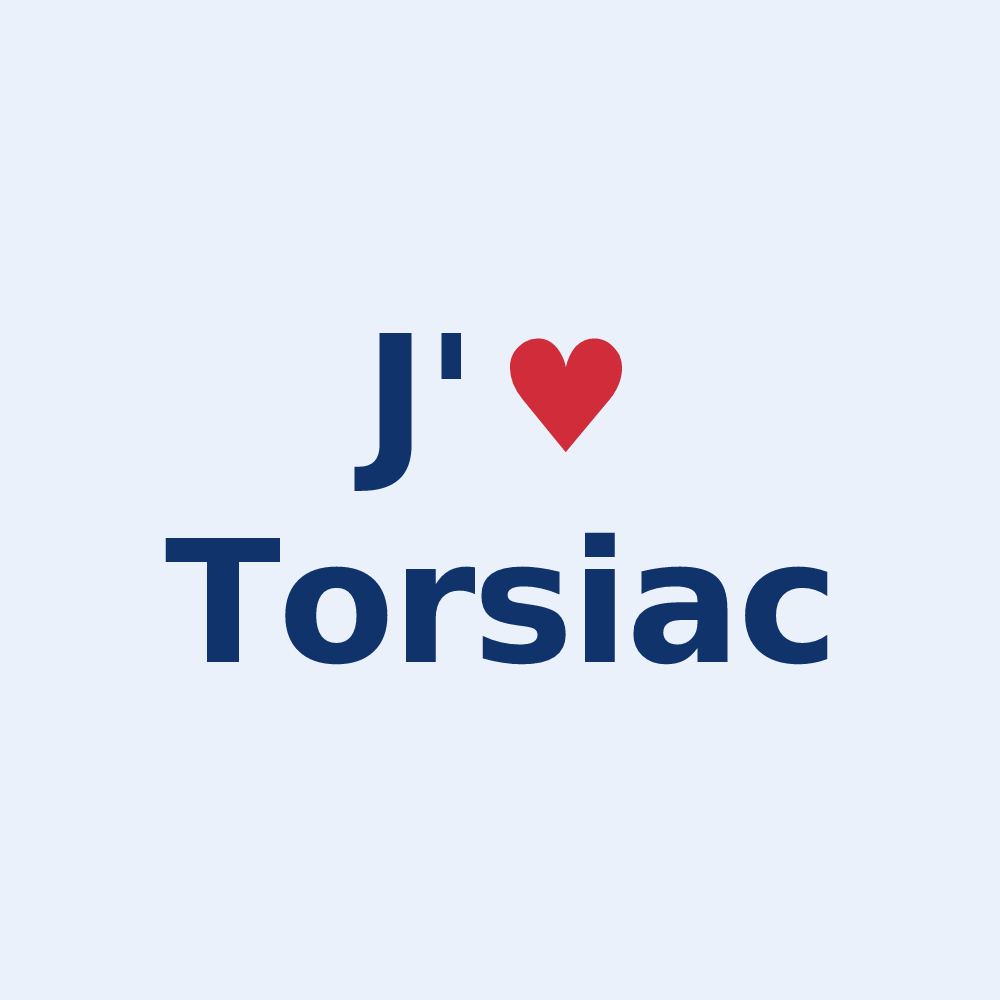 Sticker personnalisé Torsiac — design J'aime Torsiac