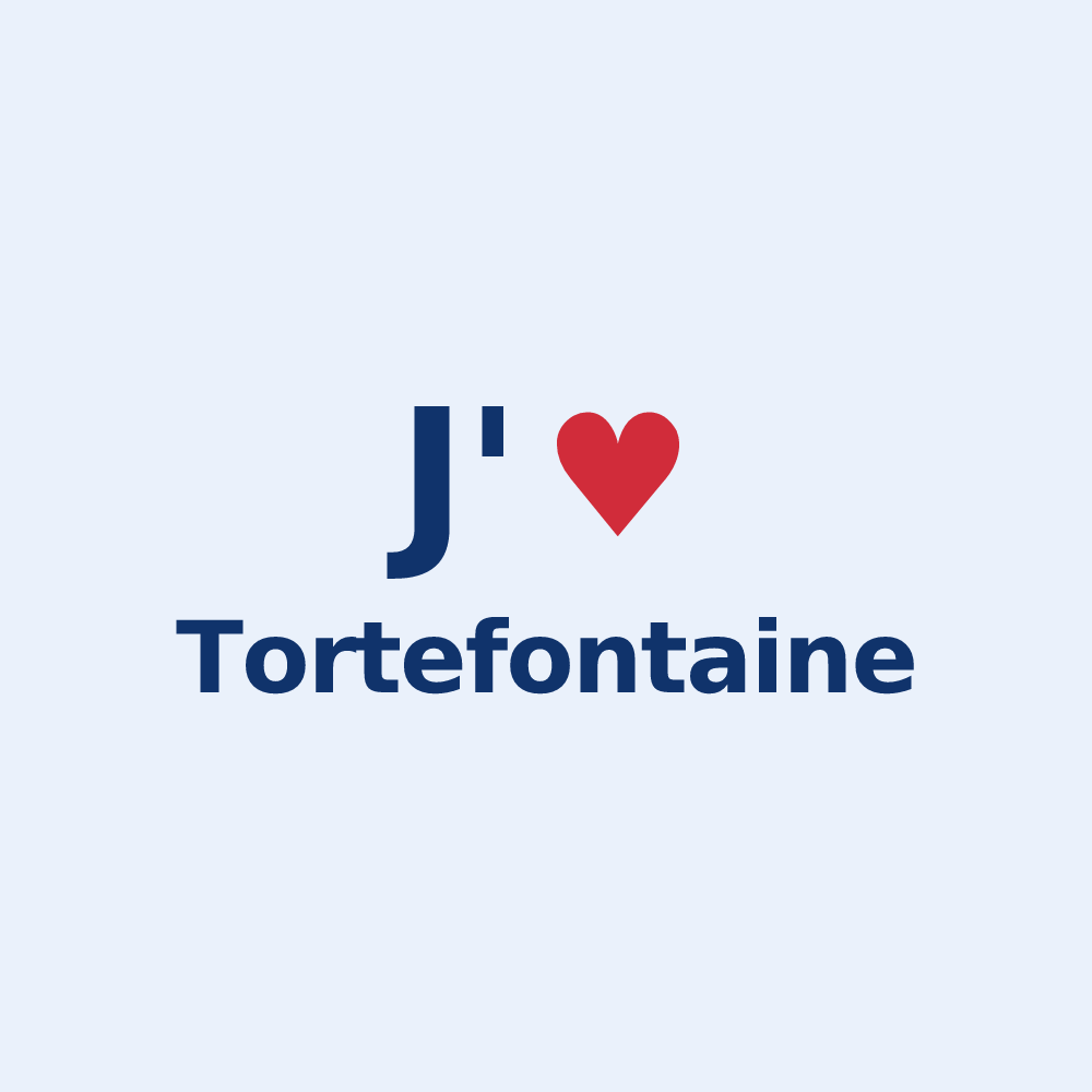 Sticker personnalisé Tortefontaine — design J'aime Tortefontaine