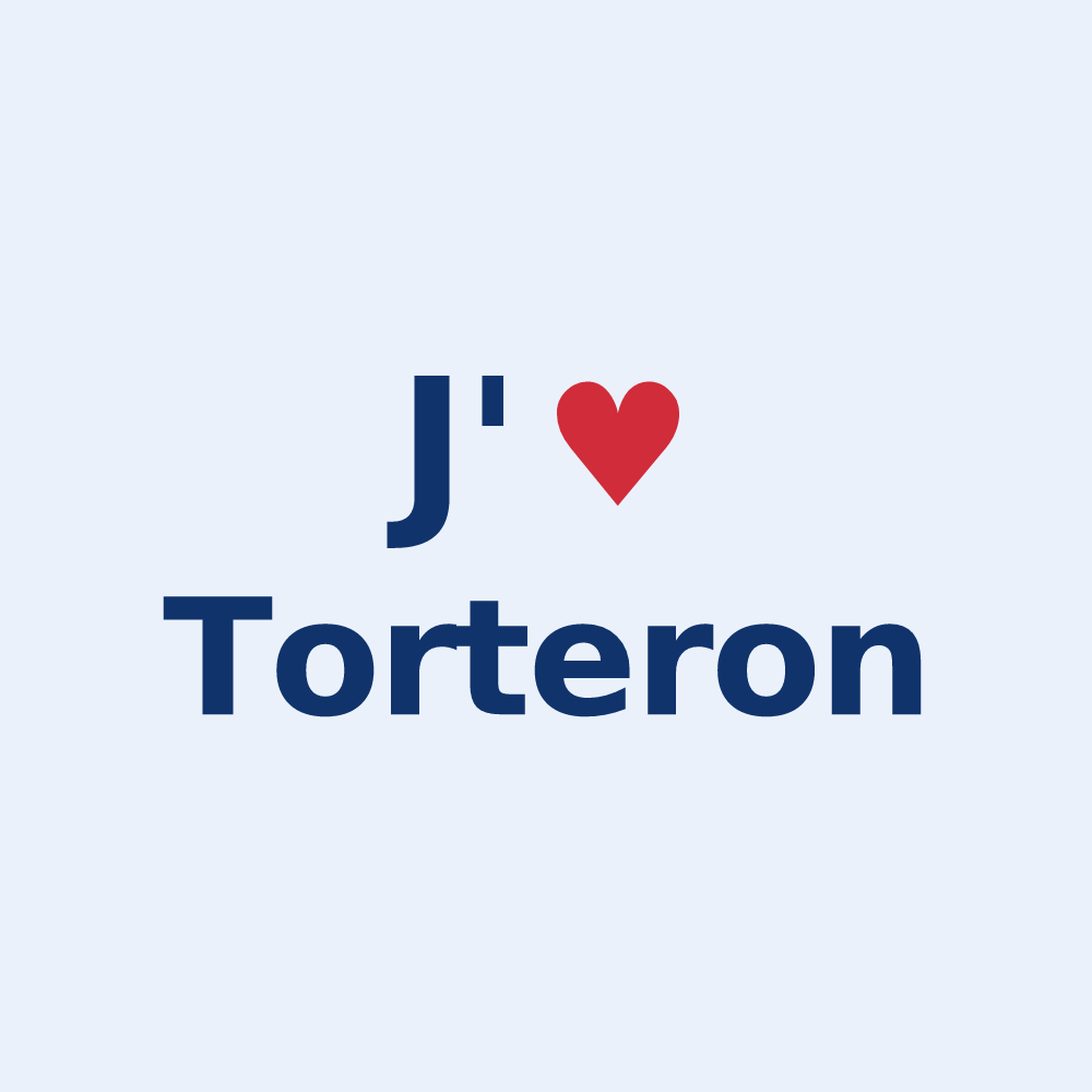 Sticker personnalisé Torteron — design J'aime Torteron