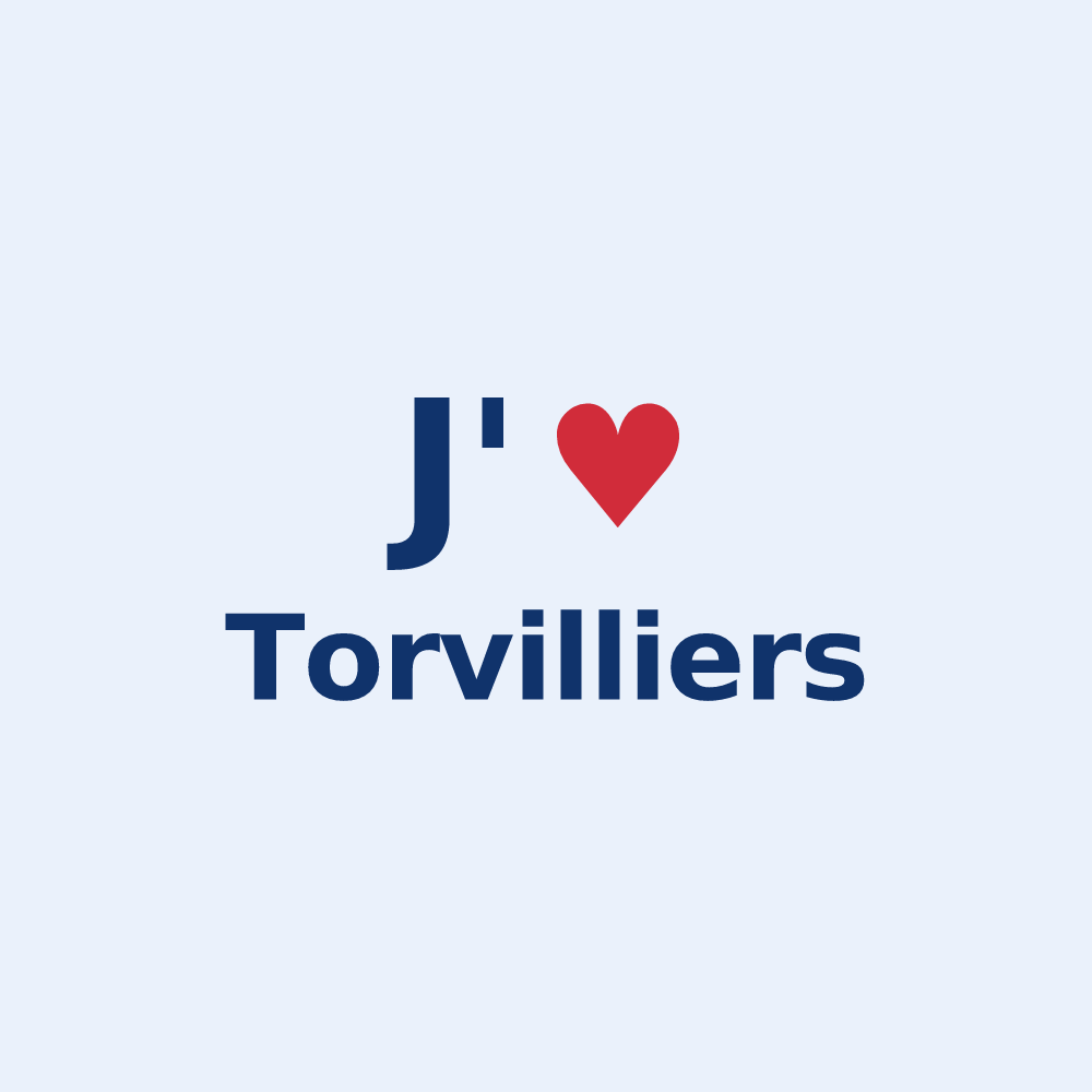 Sticker personnalisé Torvilliers — design J'aime Torvilliers