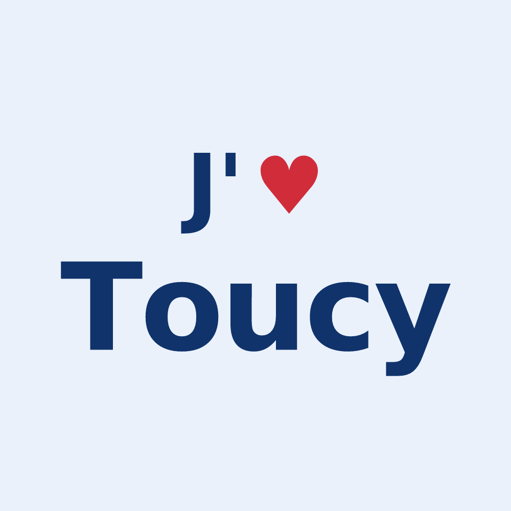 Sticker personnalisé Toucy — design J'aime Toucy