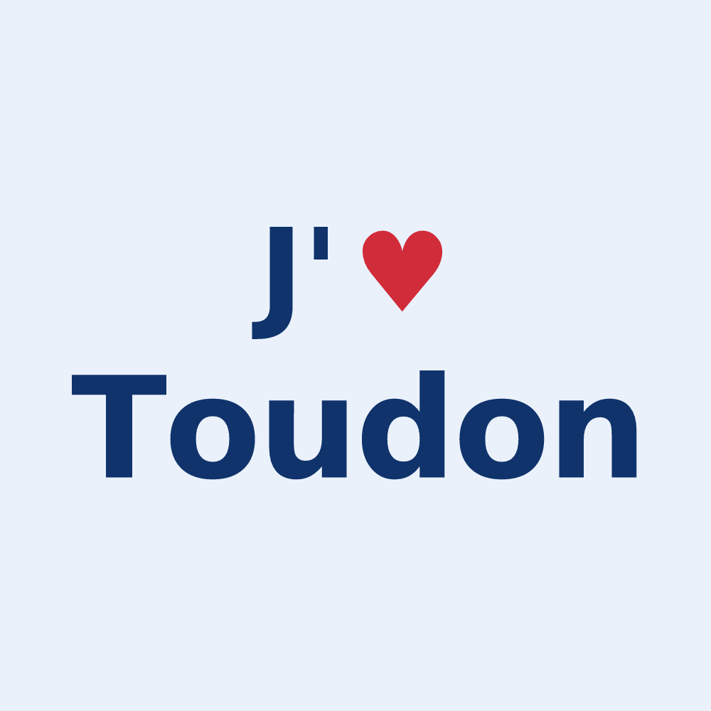 Sticker personnalisé Toudon — design J'aime Toudon
