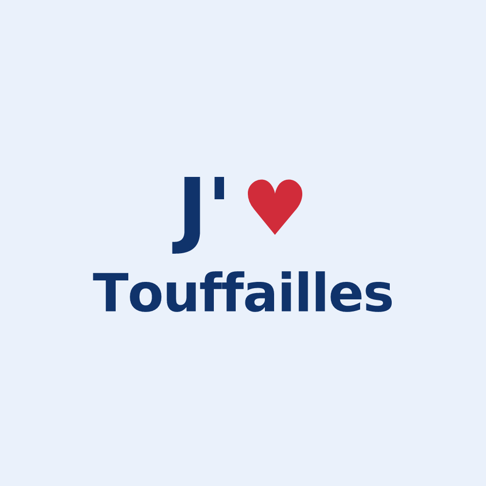 Sticker personnalisé Touffailles — design J'aime Touffailles