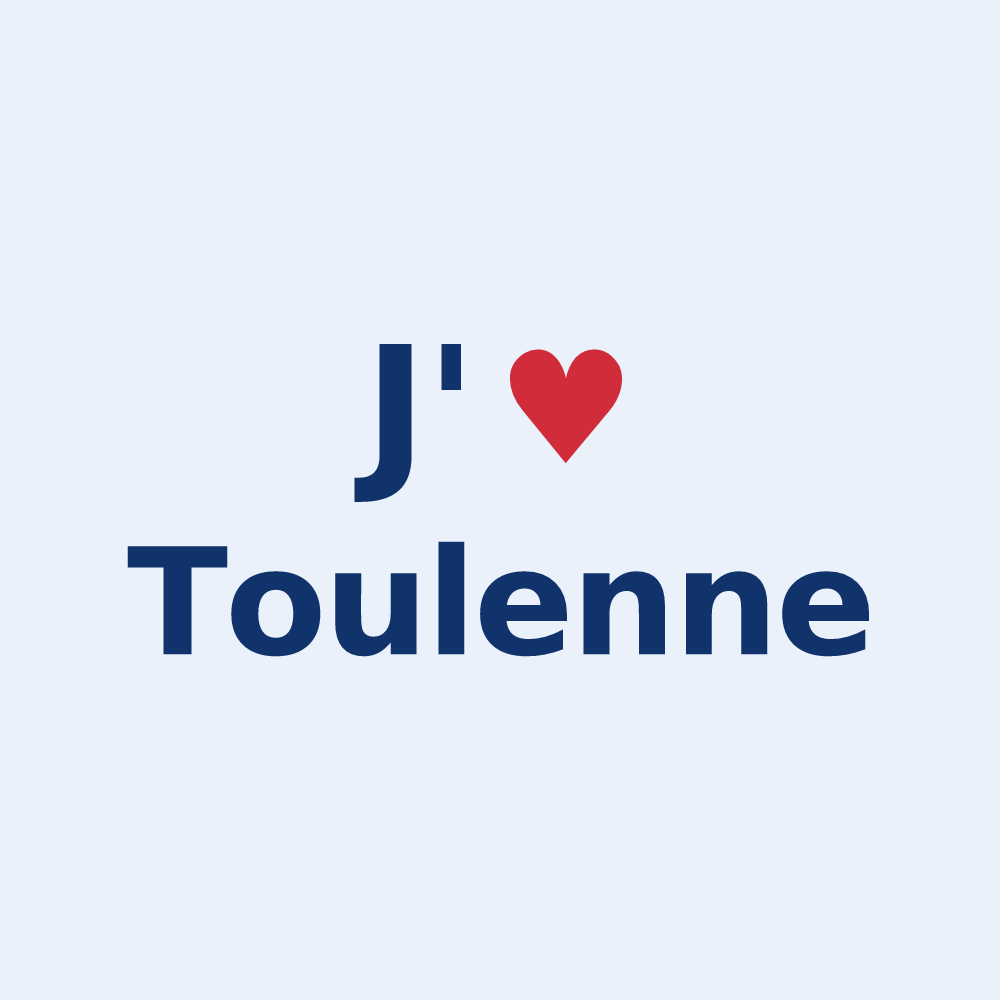 Sticker personnalisé Toulenne — design J'aime Toulenne