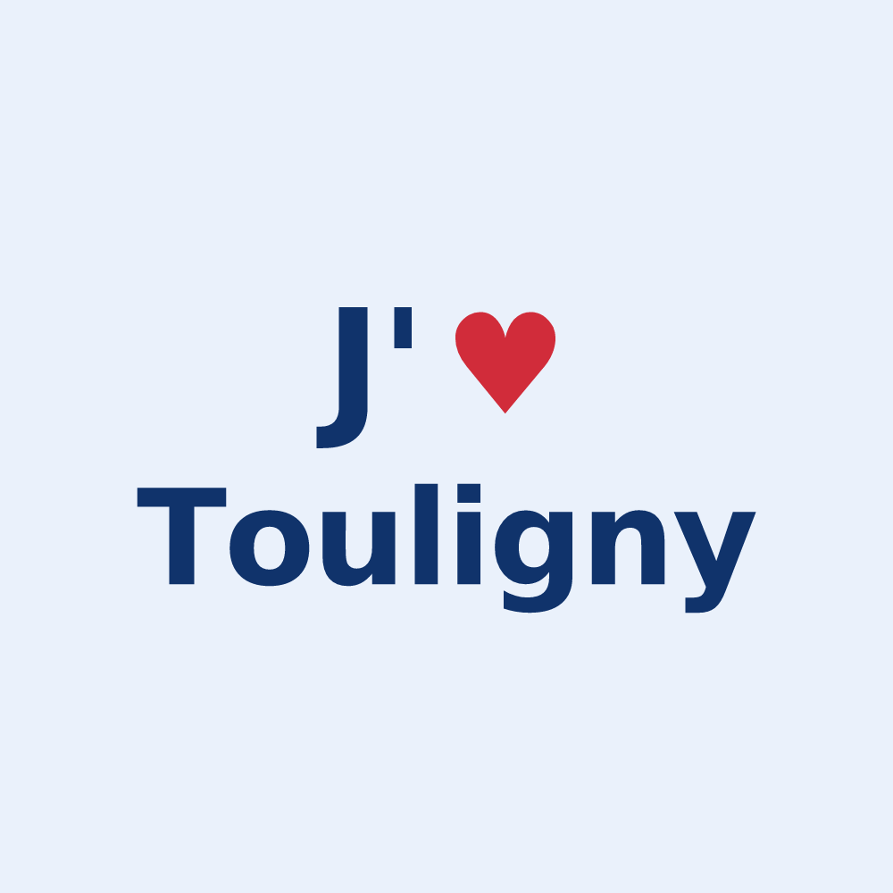 Sticker personnalisé Touligny — design J'aime Touligny