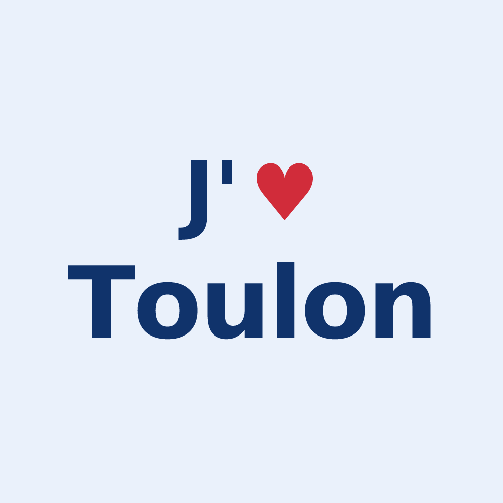 Sticker personnalisé Toulon — design J'aime Toulon