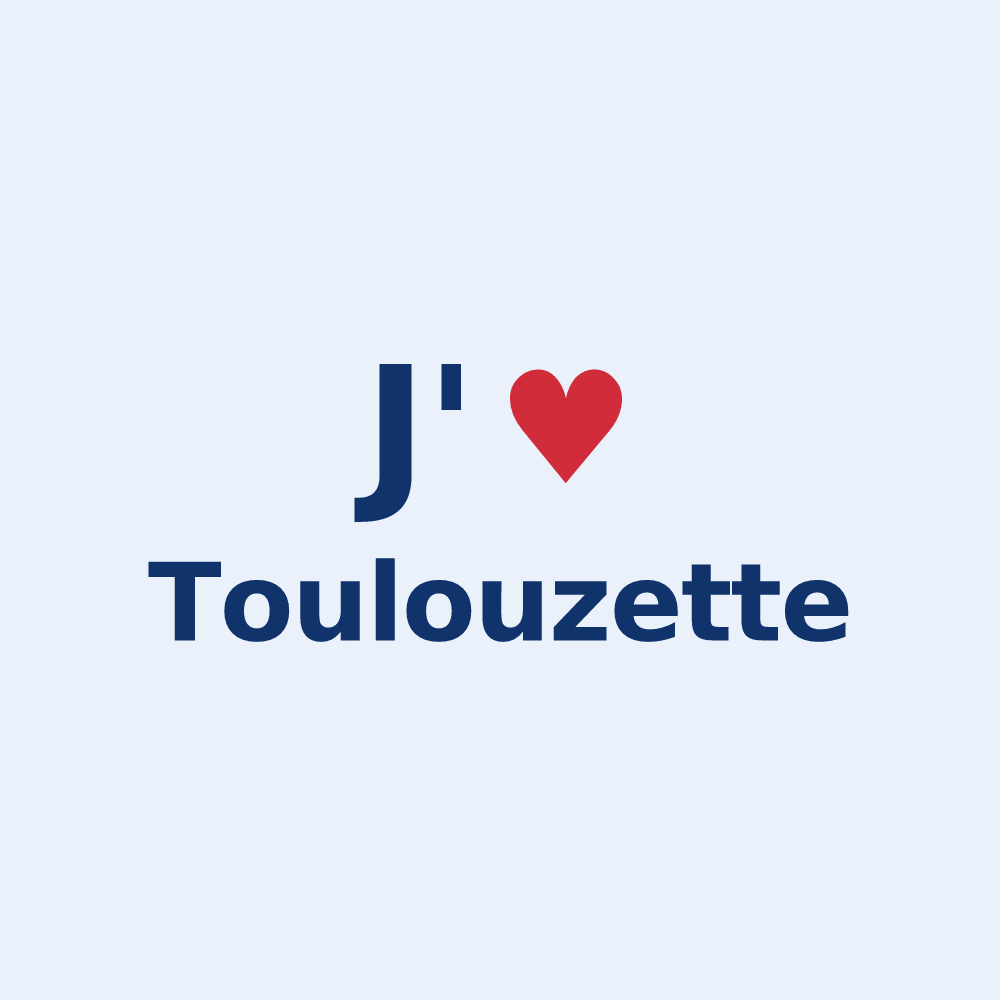 Sticker personnalisé Toulouzette — design J'aime Toulouzette