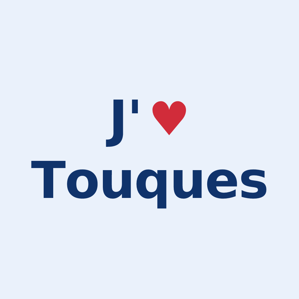 Sticker personnalisé Touques — design J'aime Touques
