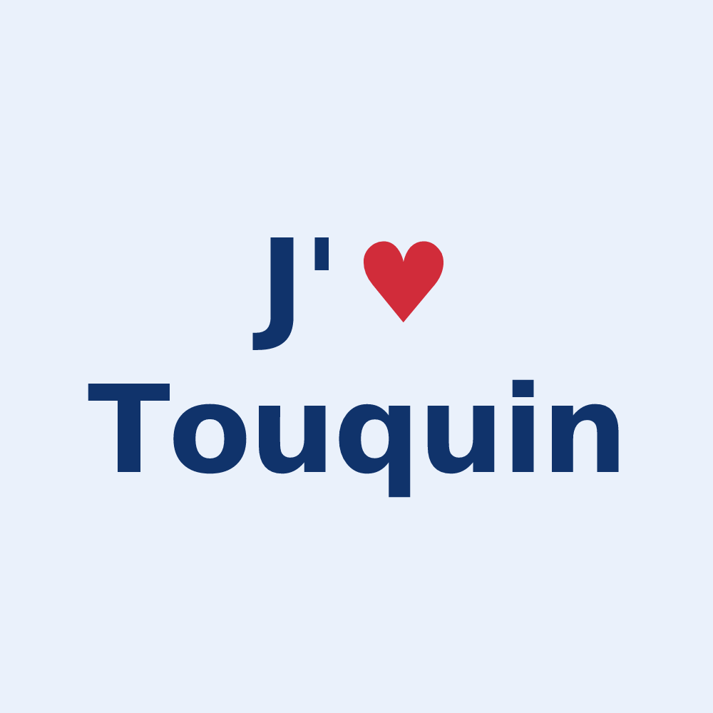 Sticker personnalisé Touquin — design J'aime Touquin