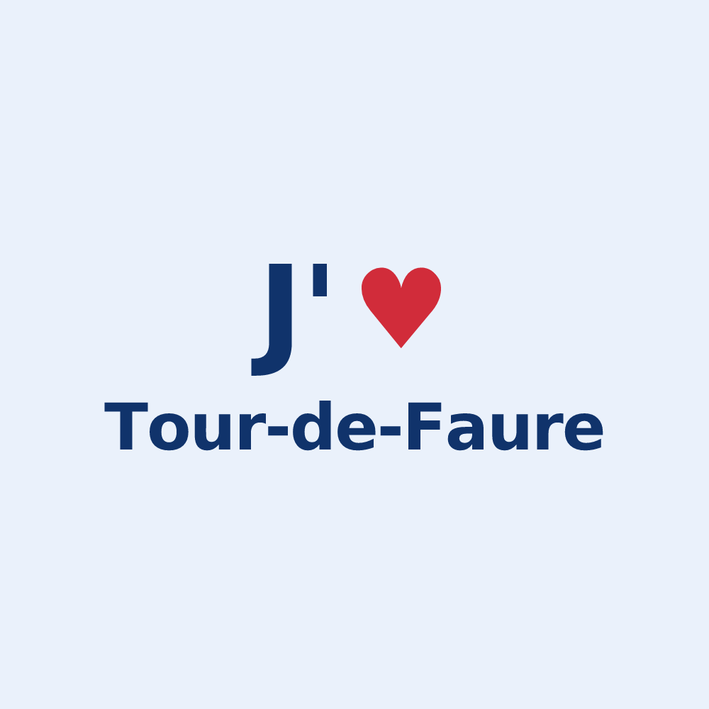 Sticker personnalisé Tour-de-Faure — design J'aime Tour-de-Faure