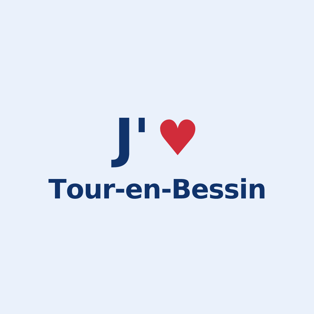 Sticker personnalisé Tour-en-Bessin — design J'aime Tour-en-Bessin
