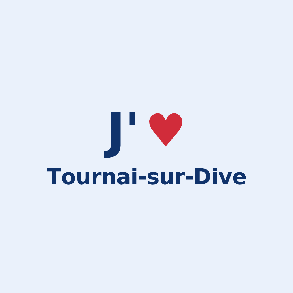 Sticker personnalisé Tournai-sur-Dive — design J'aime Tournai-sur-Dive
