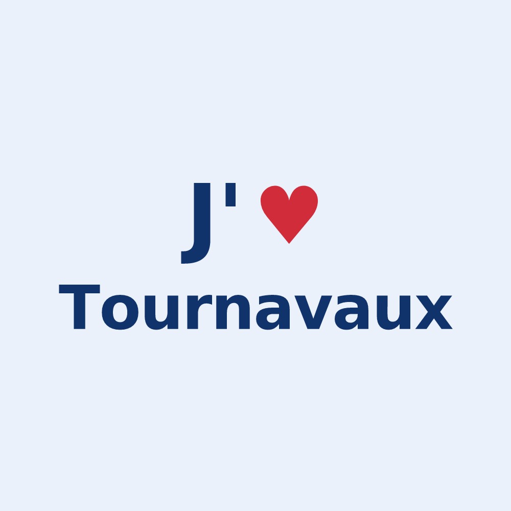 Sticker personnalisé Tournavaux — design J'aime Tournavaux