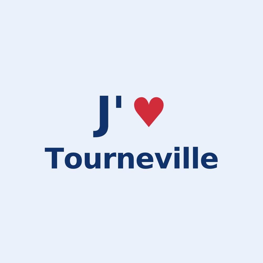 Sticker personnalisé Tourneville — design J'aime Tourneville
