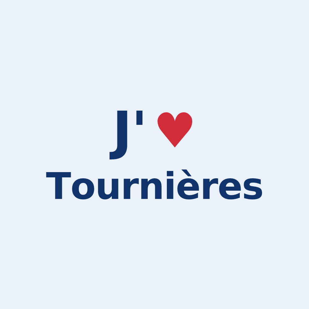 Sticker personnalisé Tournières — design J'aime Tournières