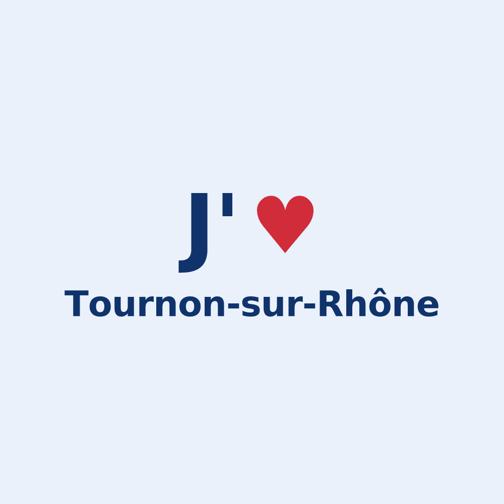 Sticker personnalisé Tournon-sur-Rhône — design J'aime Tournon-sur-Rhône