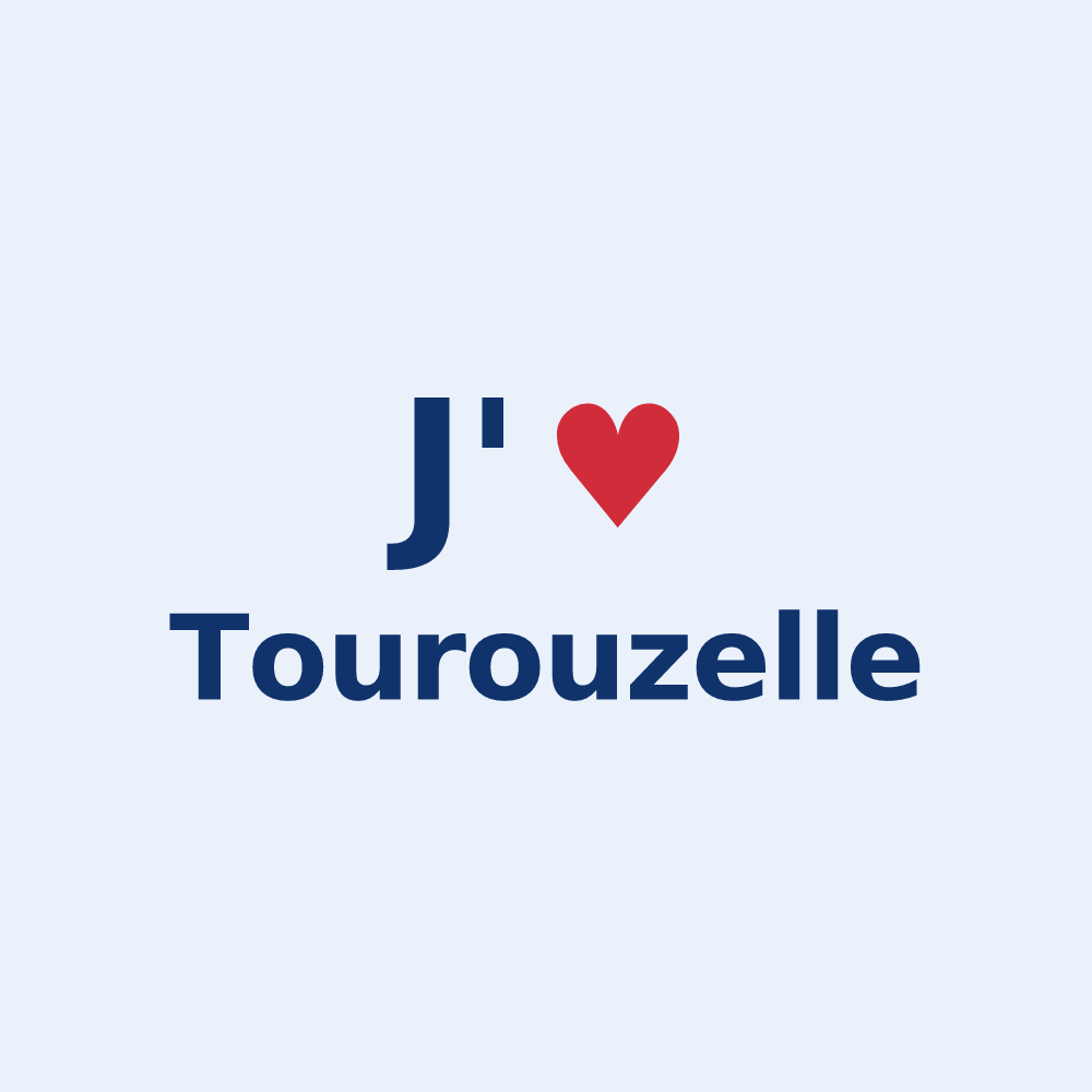 Sticker personnalisé Tourouzelle — design J'aime Tourouzelle