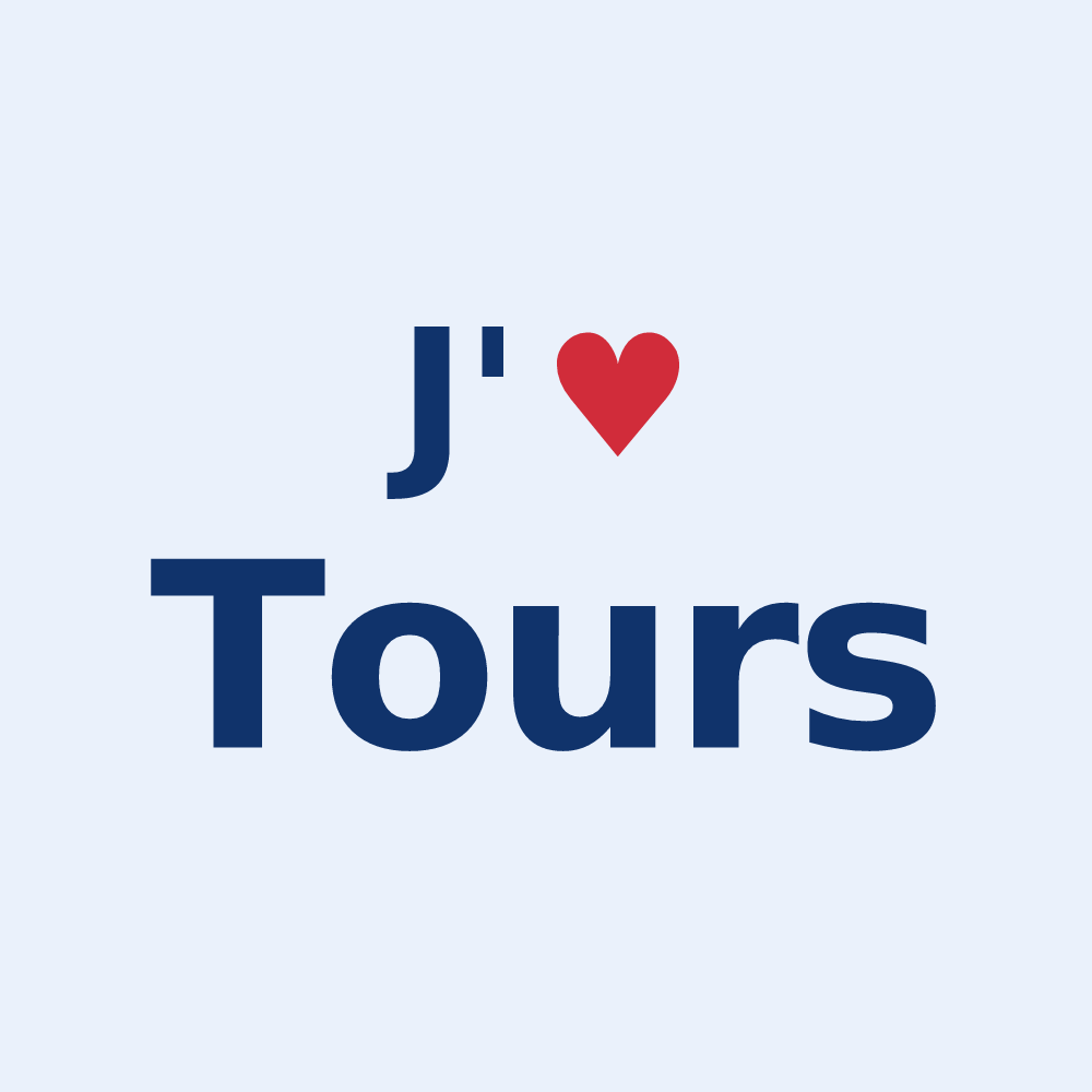 Sticker personnalisé Tours — design J'aime Tours