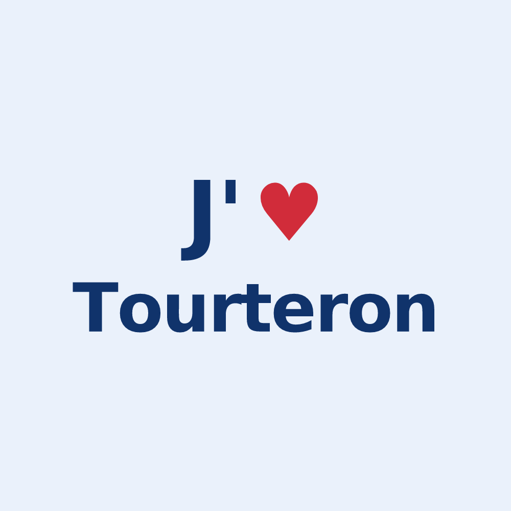 Sticker personnalisé Tourteron — design J'aime Tourteron