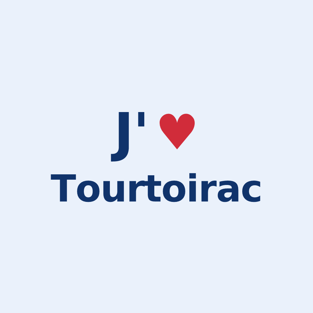 Sticker personnalisé Tourtoirac — design J'aime Tourtoirac