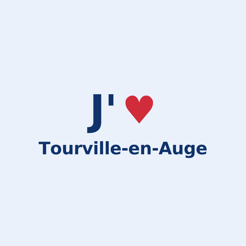 Sticker personnalisé Tourville-en-Auge — design J'aime Tourville-en-Auge
