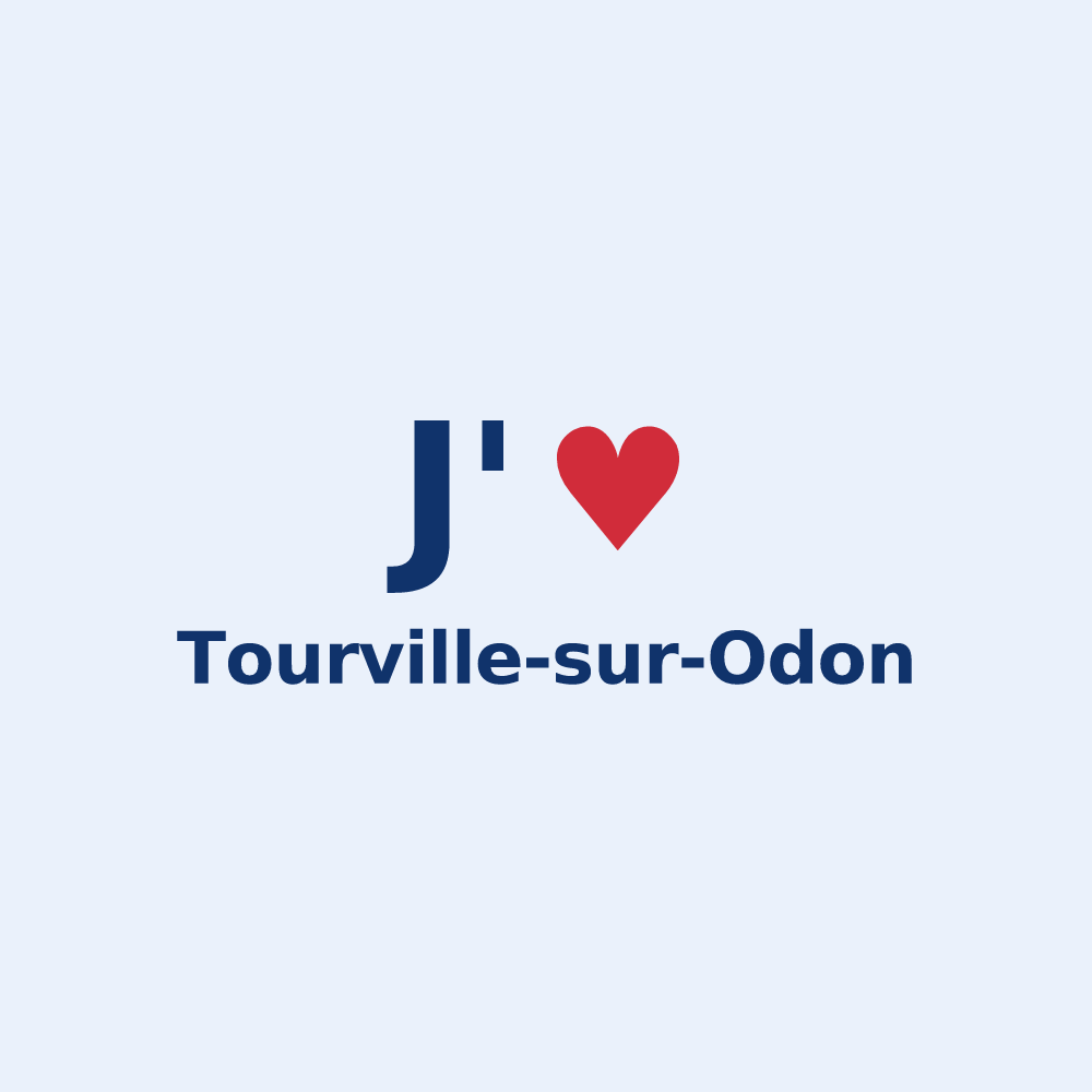 Sticker personnalisé Tourville-sur-Odon — design J'aime Tourville-sur-Odon